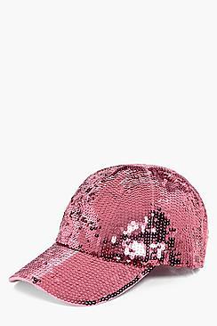 Boohoo Ava Sequin Baseball Cap