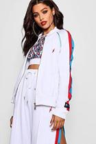 Boohoo Pepsi X Boohoo Popper Track Top With Panelling