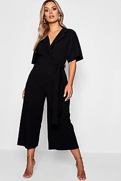 Boohoo Plus Utility Culotte Jumpsuit
