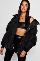 Boohoo Zip Off Sleeve Puffer Jacket