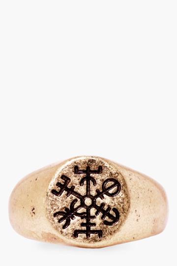 Boohoo Celtic Design Ring Gold