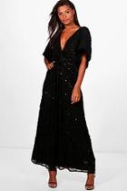 Boohoo Boutique Di Twist Front Batwing Maxi Dress