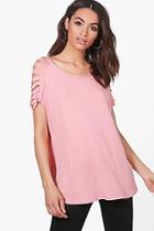 Boohoo Emery Distressed Shoulder T-shirt