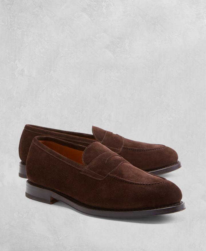 Brooks Brothers Men's Golden Fleece Suede Penny Loafers