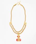 Brooks Brothers Women's Gold-plated Coil Pendant Necklace