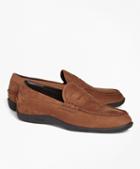 Brooks Brothers 1818 Footwear Suede Penny Moccasins