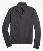 Brooks Brothers Textured Merino Wool Full-zip Sweater
