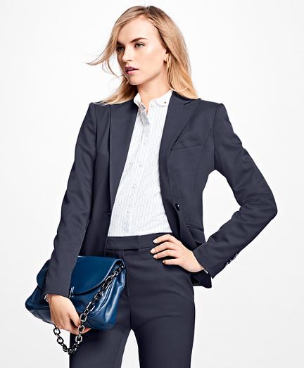 Brooks Brothers Single-breasted Stretch Twill Wool Blazer