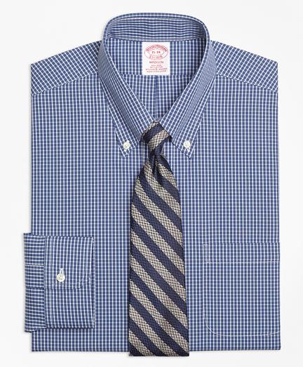 Brooks Brothers Non-iron Madison Fit Ground Check Stretch Dress Shirt