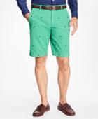 Brooks Brothers Men's Garment-dyed Ship's Wheel Embroidered Shorts