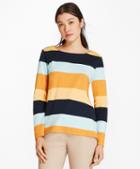 Brooks Brothers Block Striped Supima Cotton Interlock Tunic