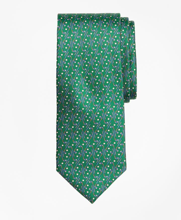 Brooks Brothers Men's Golf Motif Print Tie