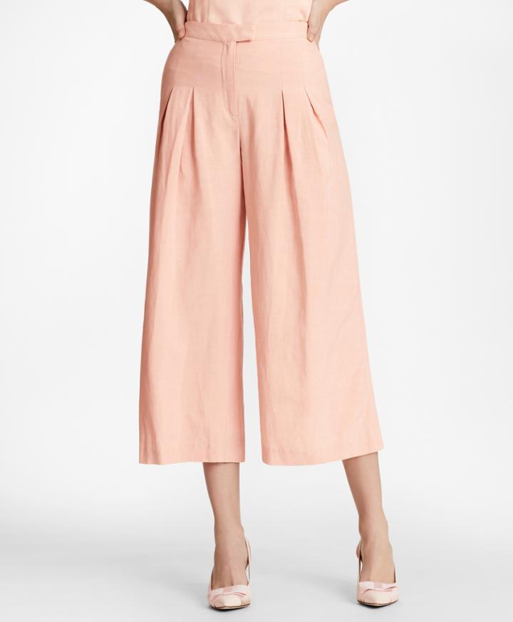 Brooks Brothers Women's Linen-blend Dupioni Palazzo Pants
