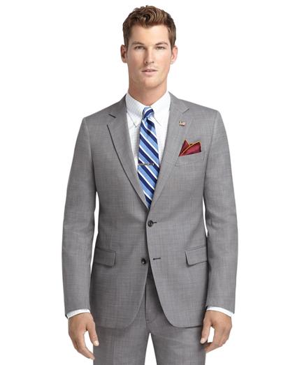 Brooks Brothers Fitzgerald Fit Saxxon Wool Grey Nailhead 1818 Suit