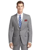Brooks Brothers Fitzgerald Fit Saxxon Wool Grey Nailhead 1818 Suit
