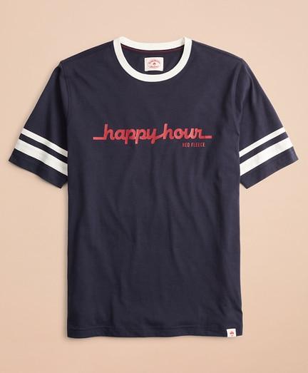 Brooks Brothers Happy Hour Graphic Ringer T-shirt