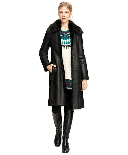 Brooks Brothers Long Shearling Coat