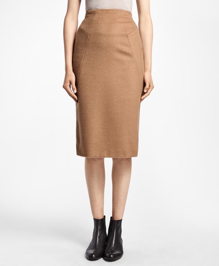 Brooks Brothers Women's Loro Piana Camel Hair Pencil Skirt