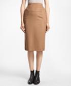 Brooks Brothers Women's Loro Piana Camel Hair Pencil Skirt