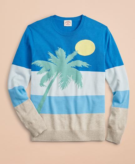 Brooks Brothers Striped Intarsia Beach Sweater