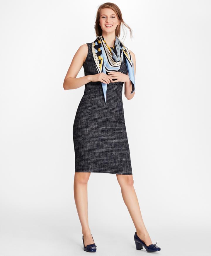 Brooks Brothers Women's Plaid Tweed Sheath Dress