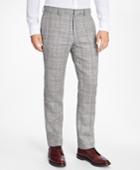 Brooks Brothers Men's Slim-fit Plaid-houndstooth Linen Trousers