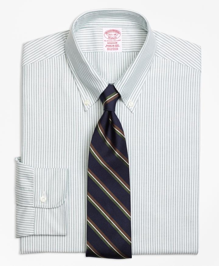 Brooks Brothers Men's Regular Fit Original Polo Button-down Oxford Stripe Dress Shirt