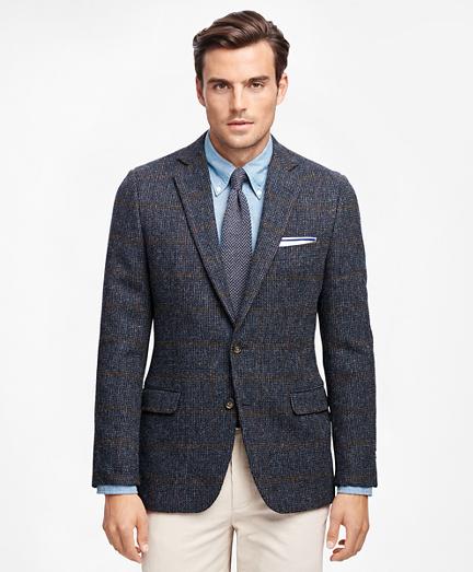 Brooks Brothers Fitzgerald Fit Harris Tweed Tic With Windowpane Sport Coat