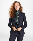 Brooks Brothers Women's Checked Wool One-button Jacket