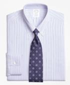 Brooks Brothers Men's Non-iron Slim Fit Double Stripe Dress Shirt