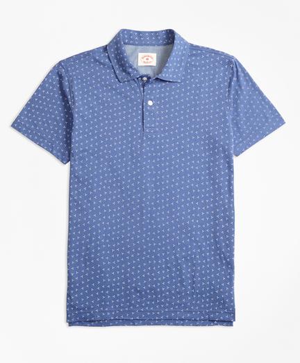 Brooks Brothers Ditsy-print Cotton Jersey Polo Shirt