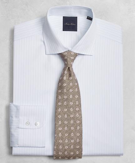 Brooks Brothers Golden Fleece Regent Fit Two-tone Alternating-stripe English-collar Dress Shirt