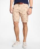 Brooks Brothers Men's Embroidered Pennant Twill Shorts