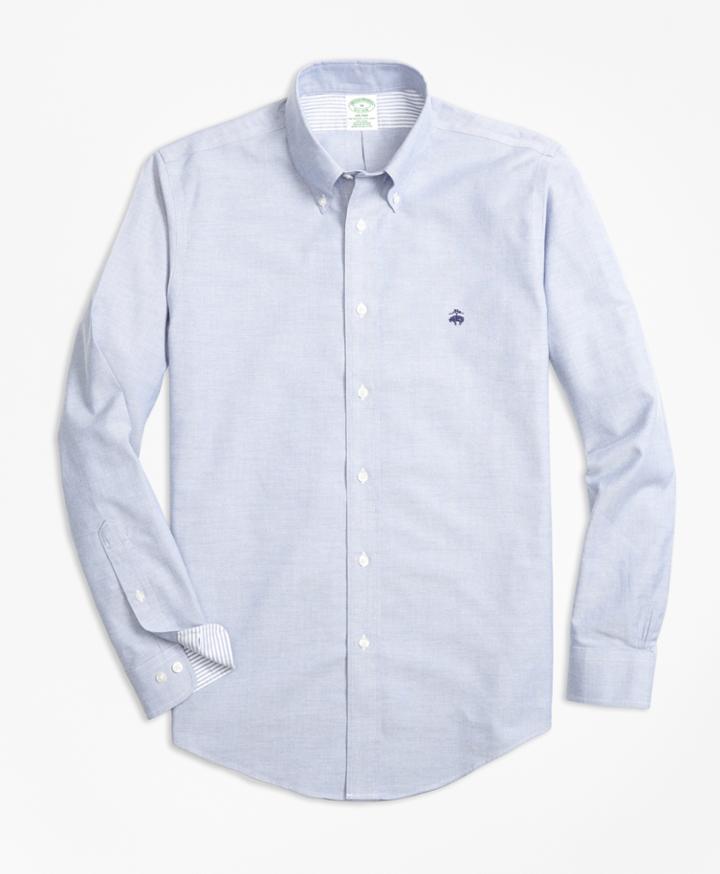 Brooks Brothers Men's Non-iron Milano Fit Supima Cotton Oxford Sport Shirt