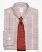 Brooks Brothers Men's Non-iron Regular Fit Twin Check Dress Shirt