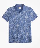 Brooks Brothers Botanical-print Cotton Jersey Polo Shirt