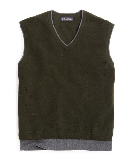 Brooks Brothers Merino Pique Stitch Vest