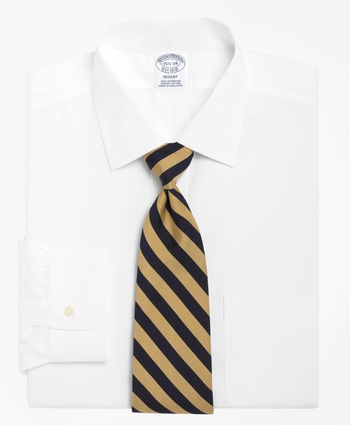 Brooks Brothers Men's Slim Fitted Dress Shirt, Spread Collar