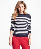 Brooks Brothers Striped Linen Sweater