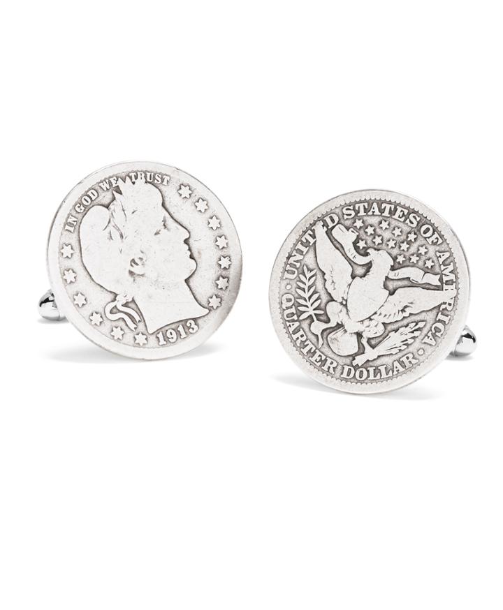 Brooks Brothers Men's Authentic Vintage 1904 Quarter Cuff Links