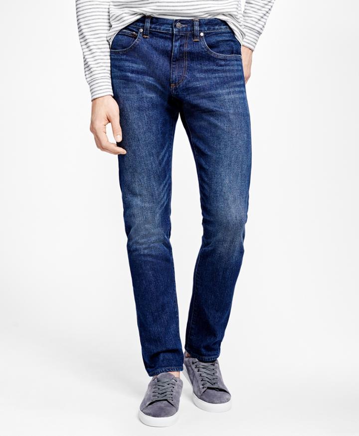 Brooks Brothers Men's 901 Slim Straight Stretch Jeans In Indigo