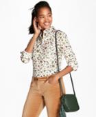 Brooks Brothers Women's Holly Floral-print Cotton Poplin Shirt