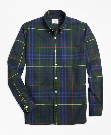 Brooks Brothers Stewart Hunting Tartan Cotton Flannel Sport Shirt