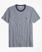 Brooks Brothers Men's Micro-stripe Jersey Tee Shirt