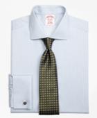 Brooks Brothers Men's Non-iron Regular Fit Framed Stripe French Cuff Dress Shirt