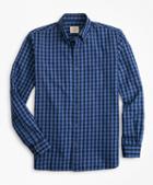 Brooks Brothers Indigo-dyed Gingham Twill Sport Shirt