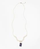 Brooks Brothers Women's Square Stone Pendant Necklace
