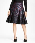 Brooks Brothers Floral Jacquard Flared Skirt