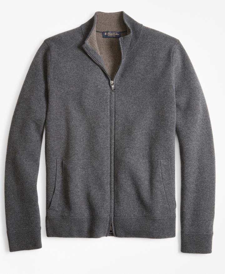 Brooks Brothers Men's Double-face Full-zip Sweater