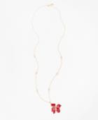 Brooks Brothers Women's Gold-plated Hibiscus Pendent Necklace